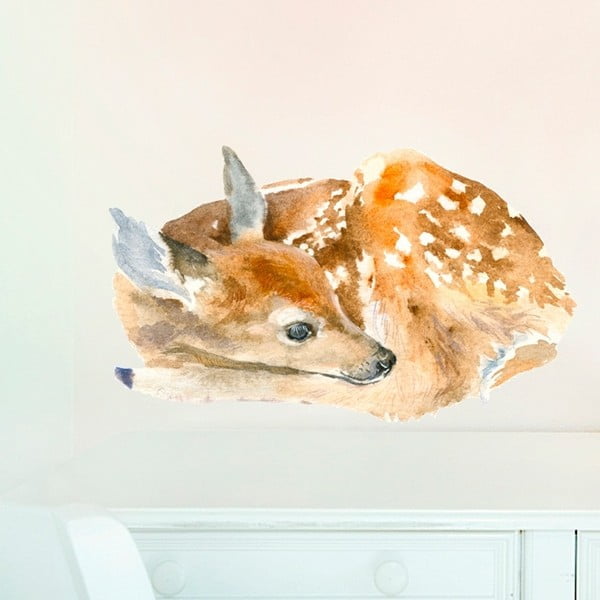 Autocolant refolosibil Sleeping Deer, 40x24 cm