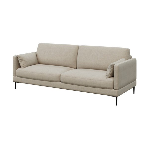 Canapea cu 3 locuri devichy Levie, bej deschis-image-2