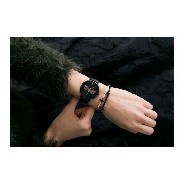 Ceas damă, curea metalică Emily Westwood Miliya, negru-image-4