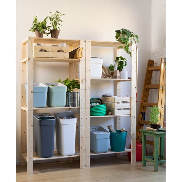 Coș de gunoi albastru deschis de reciclat din plastic reciclat 20 l Ready To Collect – Curver-image-3