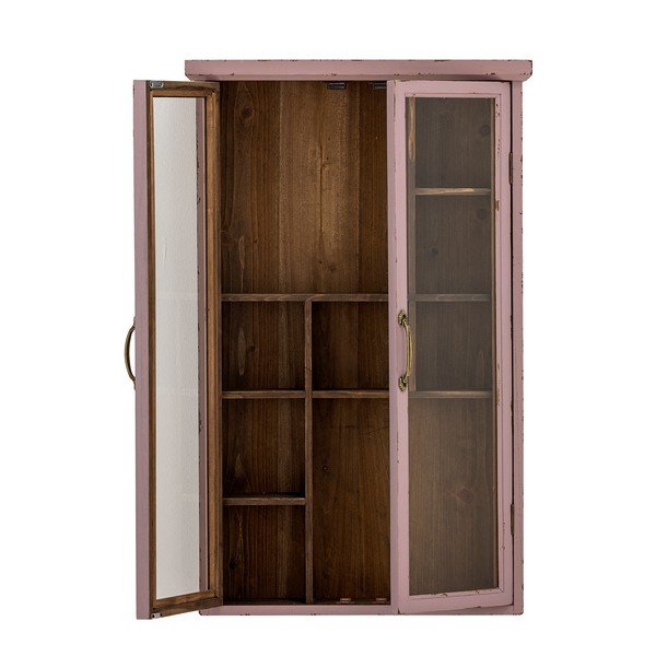 Vitrină roz prăfuit din lemn de brad 50x80x14 cm Hazem – Bloomingville-image-4