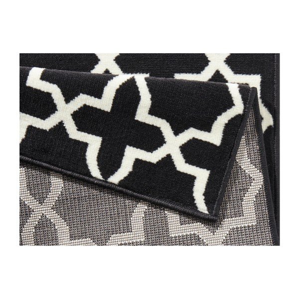 Covor tip traversă Hanse Home Basic Glam, 80x200 cm, negru-alb-image-3
