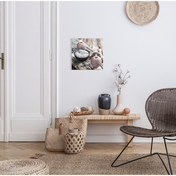 Tablou Styler Glasspik Spa & Zen Grey Wood, 30 x 30 cm-image-1