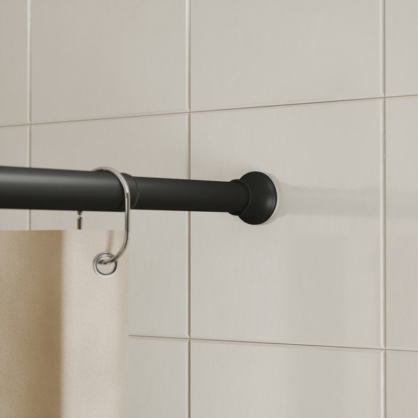 Bară pentru perdea de duș negru-mat 106 - 182 cm Chroma – Umbra-image-1