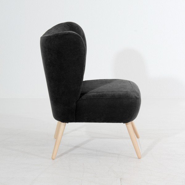 Fotoliu Max Winzer Sari Velur, negru-image-1