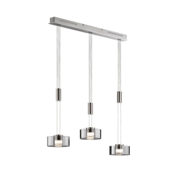 Lustră argintie LED cu intensitate reglabilă din metal Lavin – Fischer & Honsel