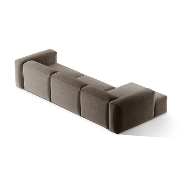 Colțar maro (cu colț pe partea stângă/cu șezlong) Bergamo – Cosmopolitan Design-image-4