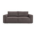 Canapea taupe extensibilă cu tapițerie din catifea reiată  245 cm Nihad – Bobochic Paris