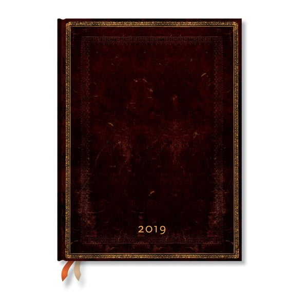 Agendă pentru anul 2019 Paperblanks Black Moroccan, 18 x 23 cm