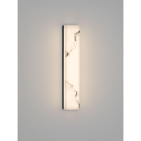 Aplică de perete albă/negru-mat LED cu aspect de piatră Shado – Nova Luce-image-3