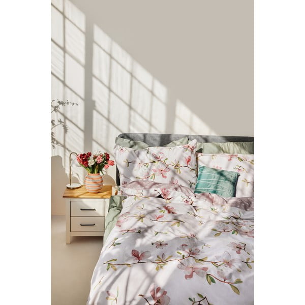 Lenjerie de pat din bumbac pentru pat dublu Bonami Selection Blush, 200 x 200 cm-image-1