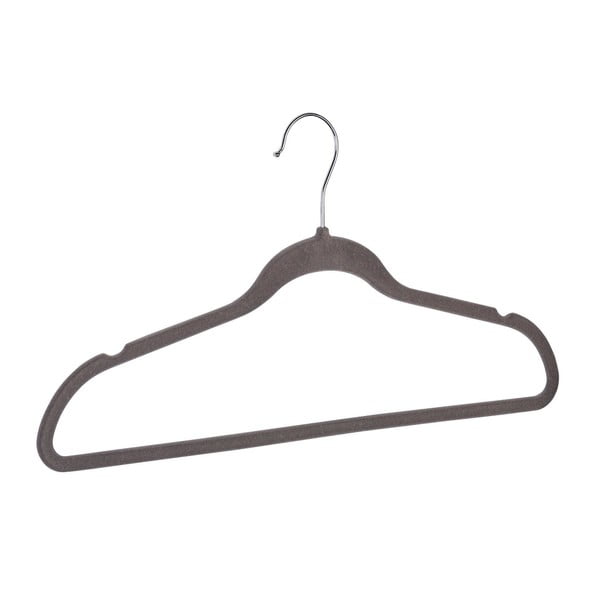 Set 5 umerașe din plastic pentru haine Wenko Flocking, gri-image-2