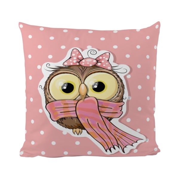 Pernă Pink Owl, 50x50 cm