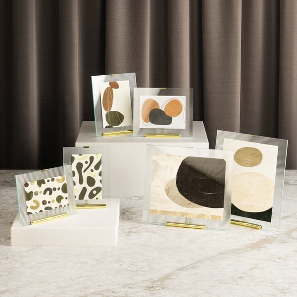 Ramă foto aurie cu picior de susținere din sticlă 16x20 cm Flute – Umbra-image-4