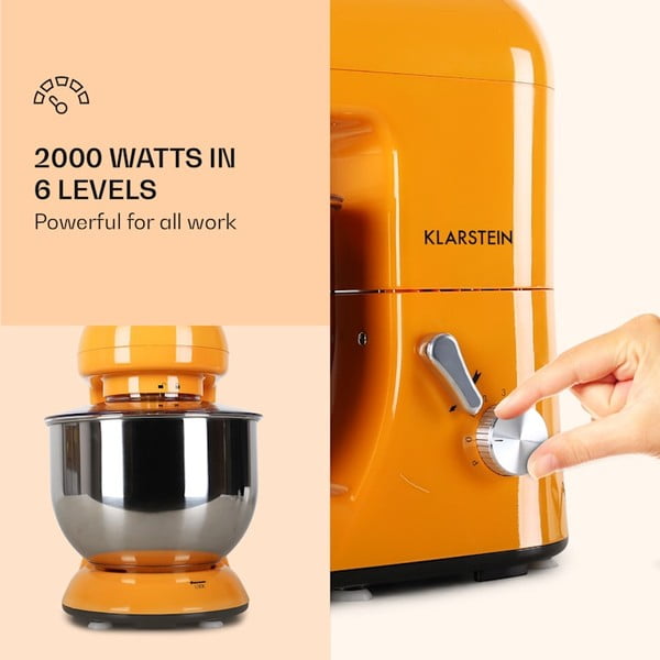Robot de bucătărie Klarstein Bella, portocaliu-image-3