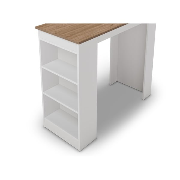 Masă de bar cu blat cu aspect de lemn de stejar 52x120 cm Peru – Marckeric-image-2