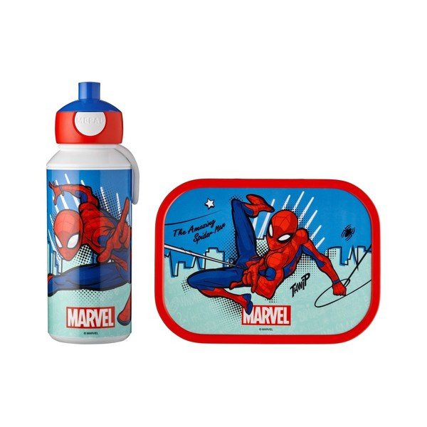 Cutie de gustări pentru copii cu sticlă Spiderman – Mepal