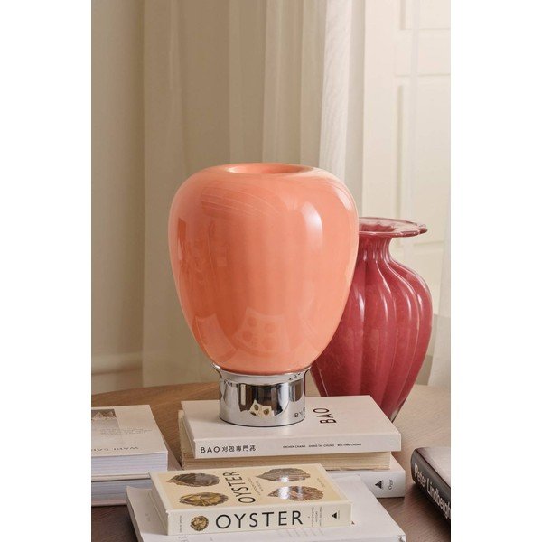 Veioză roz/argintiu-lucios din sticlă (înălțime 34 cm) Balloon – Ellos Home-image-2