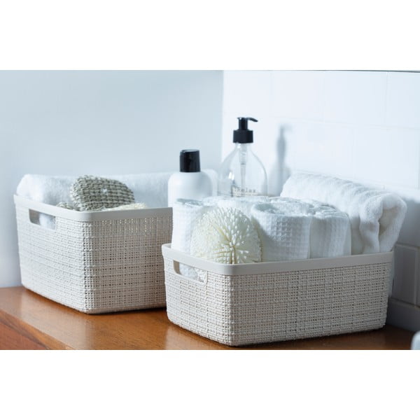 Coș de depozitare de depozitare din plastic Jute – Curver-image-2