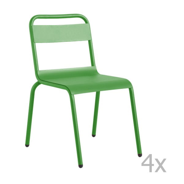 Set 4 scaune de grădină Isimar Biarritz, verde