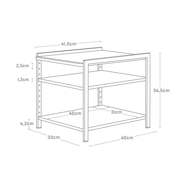 Raft suplimentar din metal Tower – YAMAZAKI-image-4