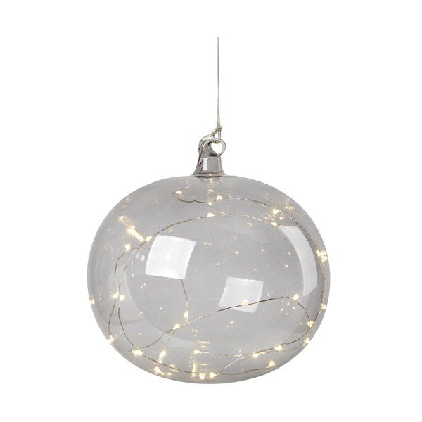 Decorațiune luminoasă de Crăciun gri suspendată ø 18 cm Lina – Markslöjd