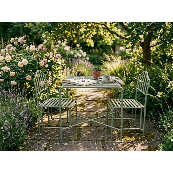 Scaun de grădină verde din metal – Esschert Design-image-1