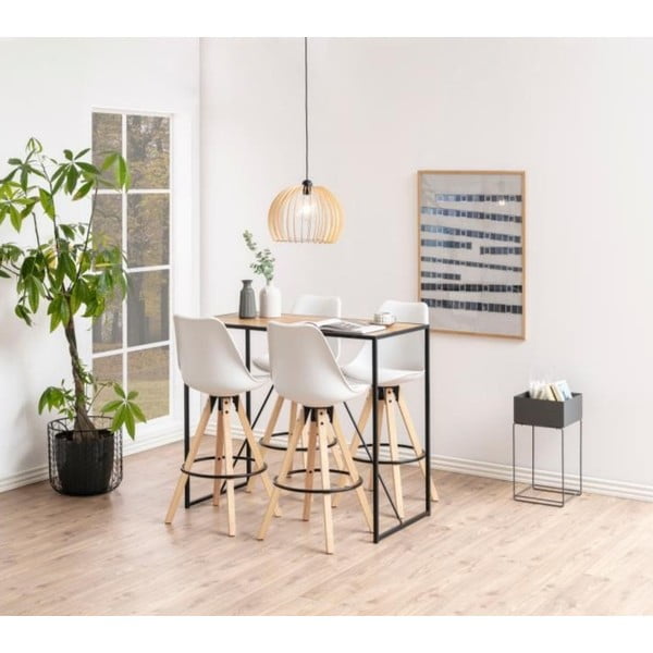 Masă bar Actona Seaford, negru - maro-image-1