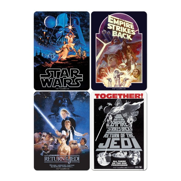 Set 4 suporturi pentru pahare Star Wars™ Film Posters