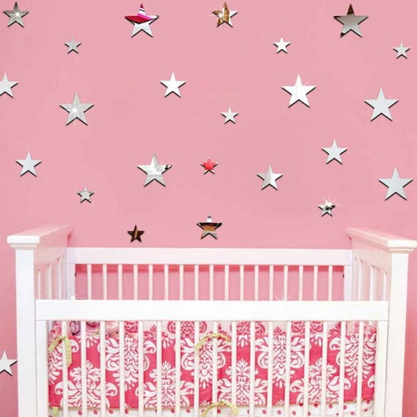 Set 20 autocolante oglindă de perete Ambiance Stars-image-2