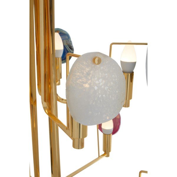 Lustră aurie din metal Glamour – Premier Housewares-image-4