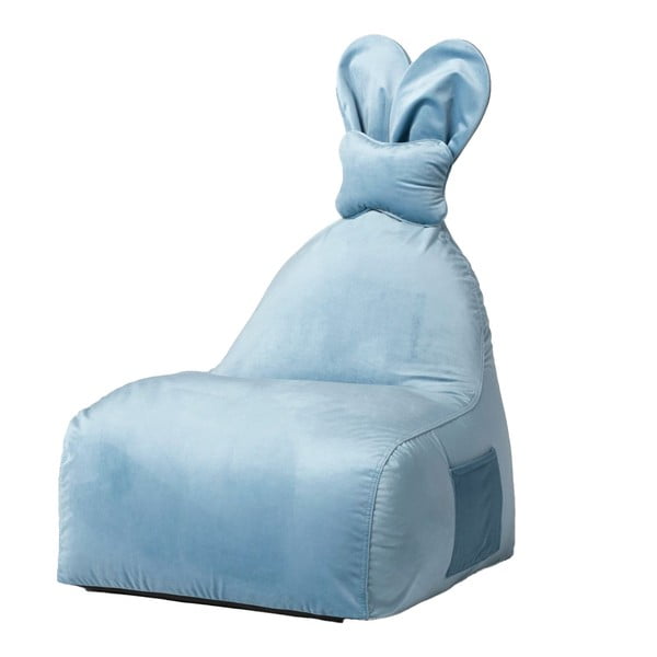 Fotoliu puf pentru copii albastru Funny Bunny – The Brooklyn Kids