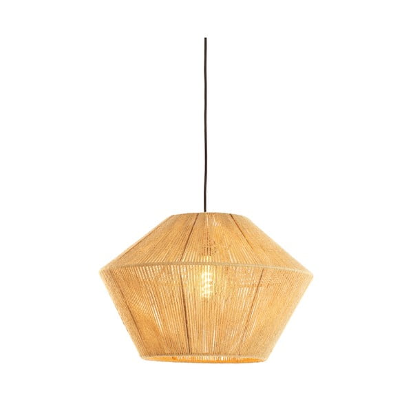 Lustră verde-deschis cu abajur din iută ø 40 cm Fugia – Light & Living-image-2