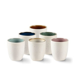 Set 4 ceșcuțe bej pentru espresso din gresie Bitz Stentøj, 100 ml