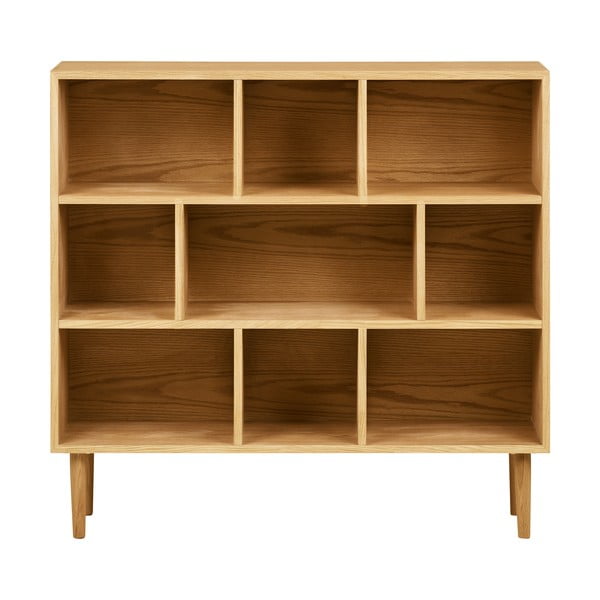 Bibliotecă în culoare naturală cu aspect de lemn de stejar 30x104,5x112 cm Oshawa – House Nordic