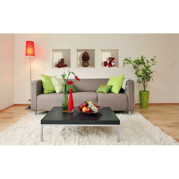 Set 3 autocolantede Crăciun cu efect 3D Ambiance Red Candles and Christmas Tree.-image-3