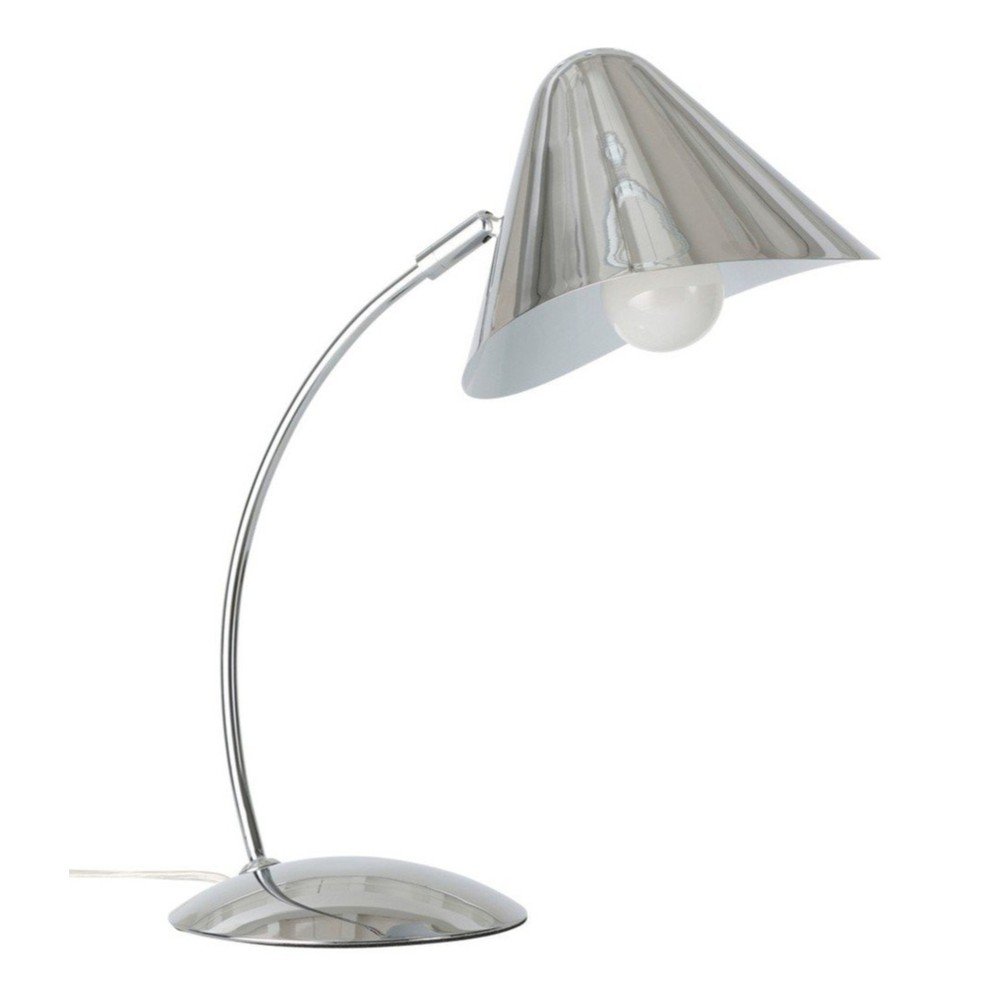 Veioză argintiu-lucios cu structură flexibilă din oțel (înălțime 40 cm) Nathan – Ellos Home
