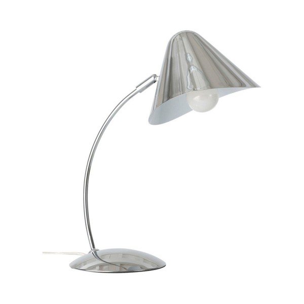 Veioză argintiu-lucios cu structură flexibilă din oțel (înălțime 40 cm) Nathan – Ellos Home