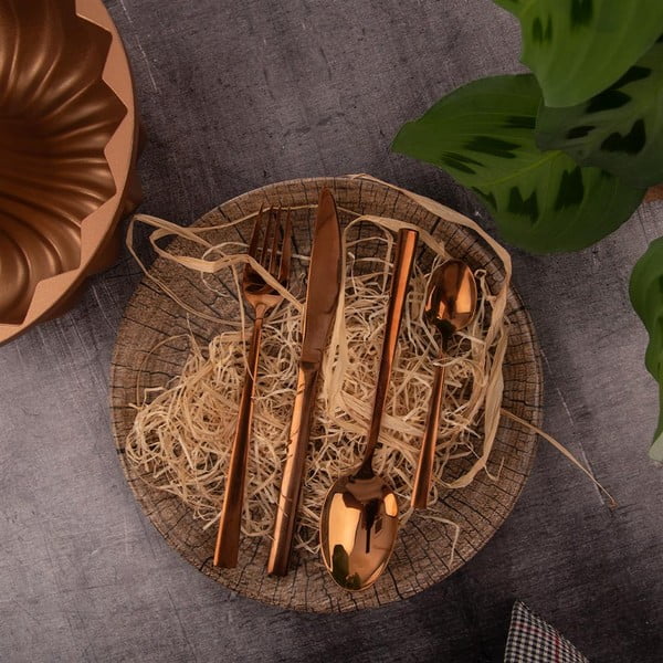 Tacâmuri din oțel inoxidabil arămii 24 buc  Copper – Orion-image-4