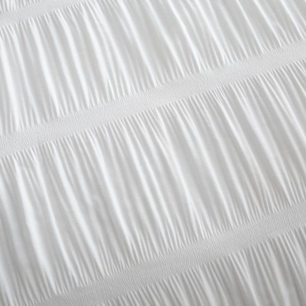 Lenjerie de pat albă din țesătură crep pentru pat dublu, extinsă 230x220 cm Seersucker – Catherine Lansfield-image-4