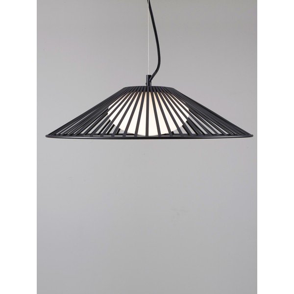 Lustră negru-mat LED din metal cu abajur din sticlă ø 50 cm Brume – Nova Luce-image-4