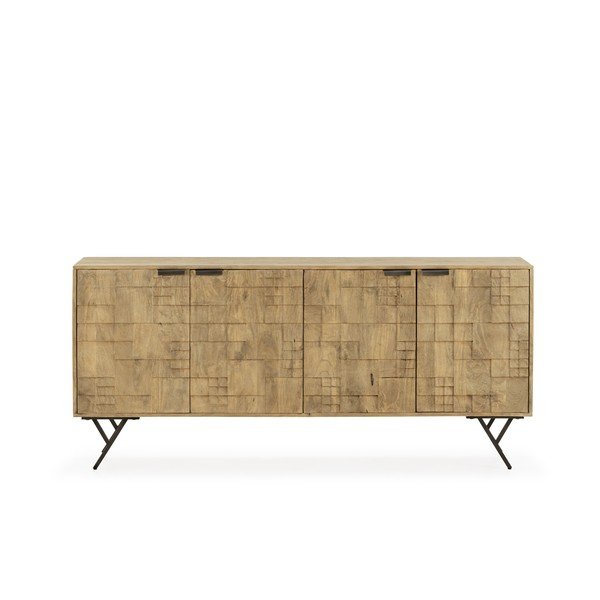 Comodă în culoare naturală din lemn de mango 175x78x40 cm Priya – MOME-image-3