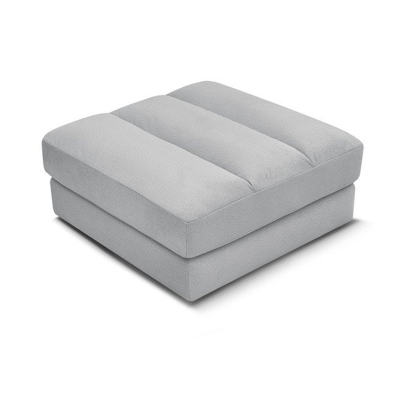 Taburet gri deschis cu tapițerie din catifea Sierra – Bobochic Paris-image-3