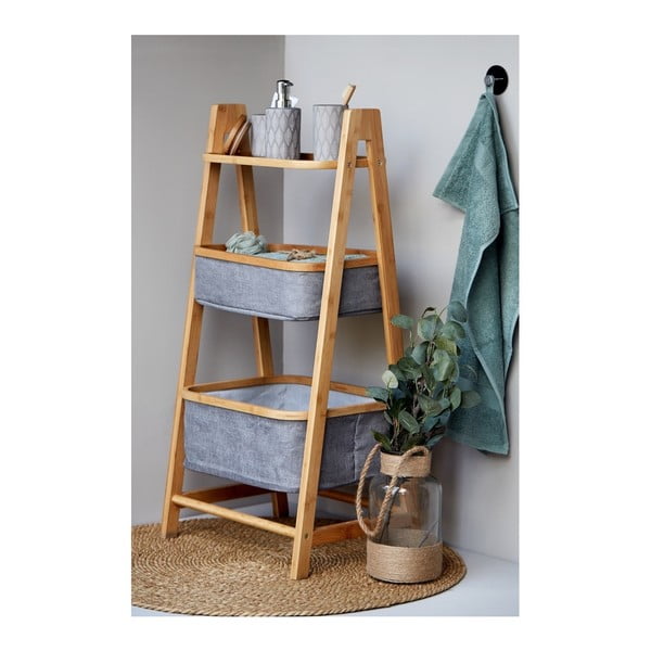 Etajeră de baie gri/maro din bambus 44x91 cm Bahari – Wenko-image-3