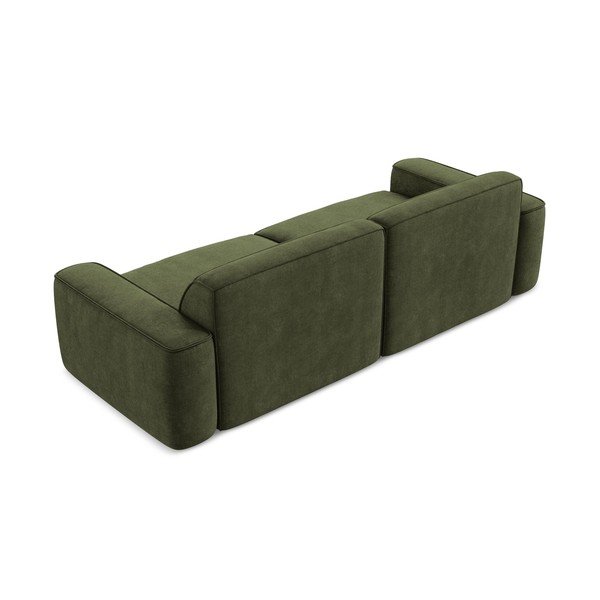 Canapea verde cu tapițerie din chenille 244 cm Omao – Makamii-image-3