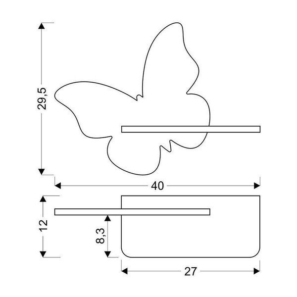 Corp de iluminat pentru copii galben Butterfly – Candellux Lighting-image-2
