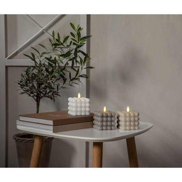 Lumânare LED din ceară albă Star Trading Flamme Dot, înălțime 9,5 cm-image-4