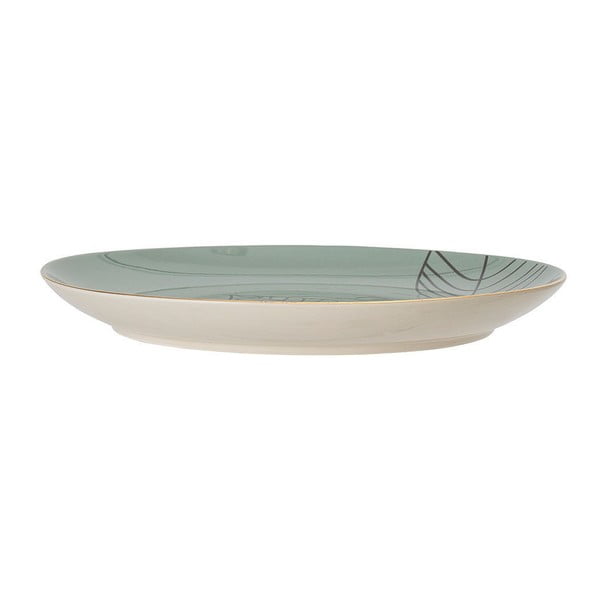 Farfurie plată din ceramică Bloomingville Rio, ⌀ 22 cm, verde-image-1