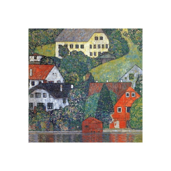 Reproducere tablou Gustav Klimt - Houses in Unterach am Attersee, 60 x 60 cm