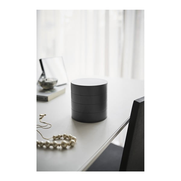 Cutie pentru depozitarea bijuteriilor YAMAZAKI Tower, negru-image-3